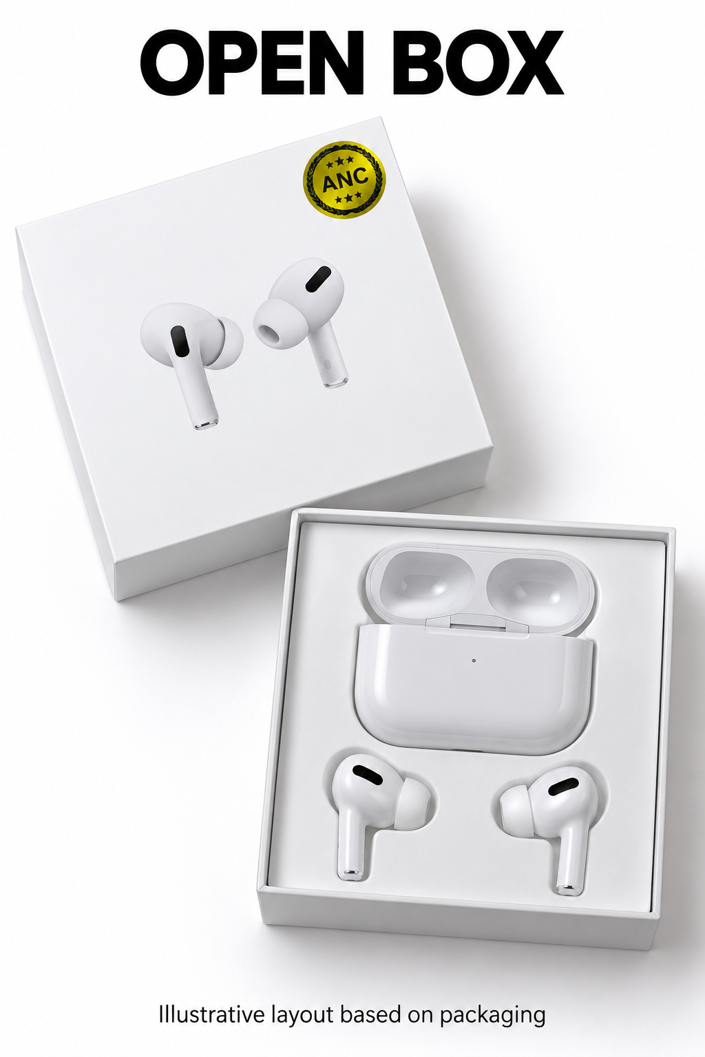 Wireless Earbuds with Charging Case – White
