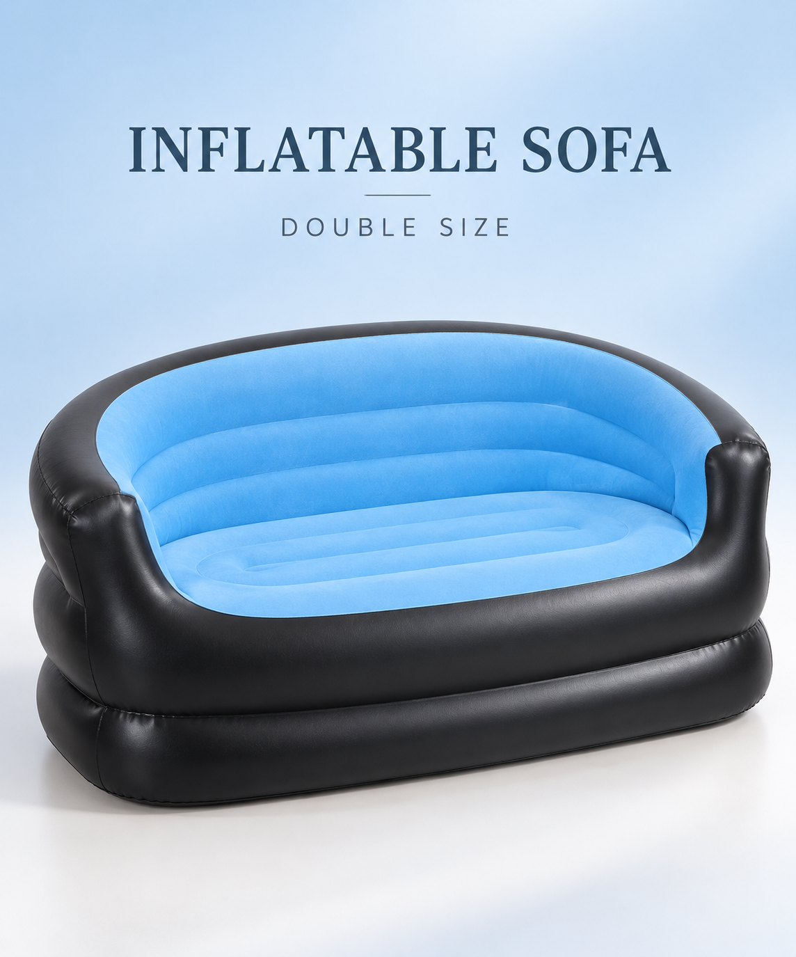 Double Seater Inflatable Air Sofa | Portable Lounge Couch