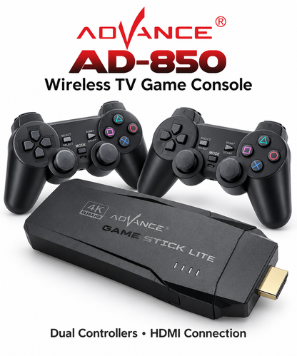 ADVANCE AD-850 Game Stick Lite 64GB with Dual Wireless Controllers