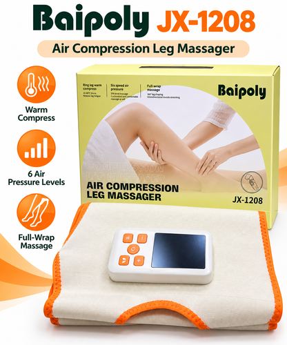Product Title Baipoly JX-1208 Air Compression Leg Massager – Full-Wrap Leg Recovery & Warm Compress Machine