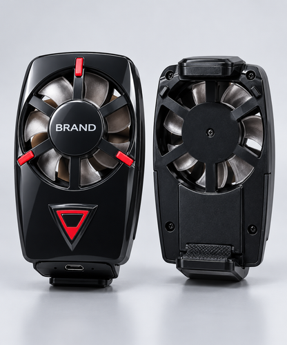 DY56 Clip-On Mobile Phone Cooling Fan – Black & Red