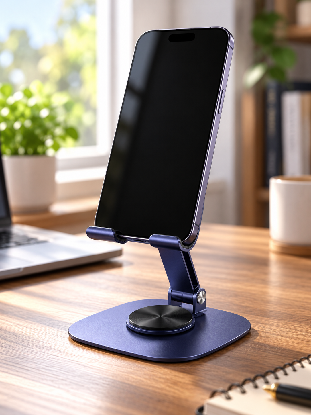 Fitgear FG-12 Foldable Aluminium Desktop Mobile Stand with 360° Rotating Base