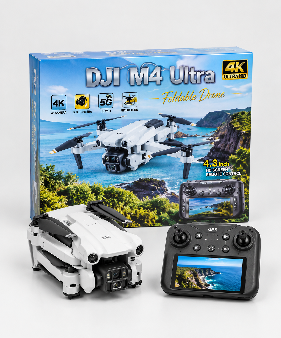 DJI M4 Ultra Foldable Drone with 4K Camera & 4.3" HD Display Remote