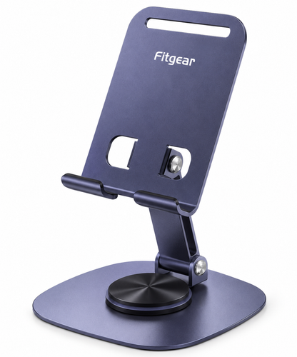 Fitgear FG-12 Foldable Aluminium Desktop Mobile Stand with 360° Rotating Base