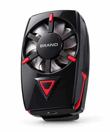 DY56 Clip-On Mobile Phone Cooling Fan – Black & Red