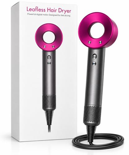 Leafless Hair Dryer – Digital Motor, Graphite & Magenta