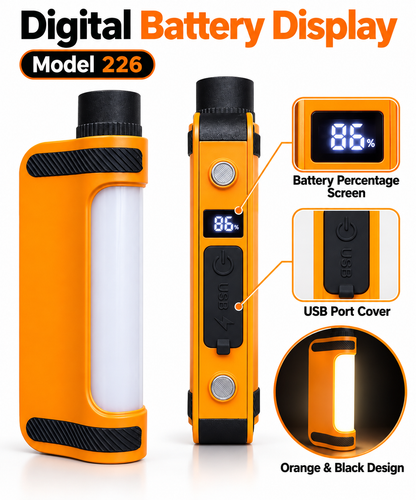 Multifunctional Lighting Power Bank (Model 226) – Portable Emergency LED Work Light & Charger  Product Description