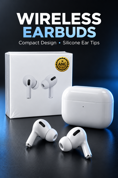 Wireless Earbuds with Charging Case – White