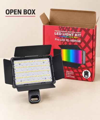 Pro LED RL-560RGB Photo & Video LED Panel Light with Barn Doors