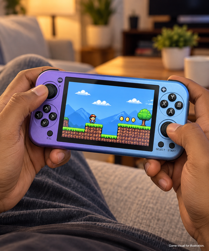 Portable Handheld Game Pad – Dual Analog Controls, Blue-Purple Finish