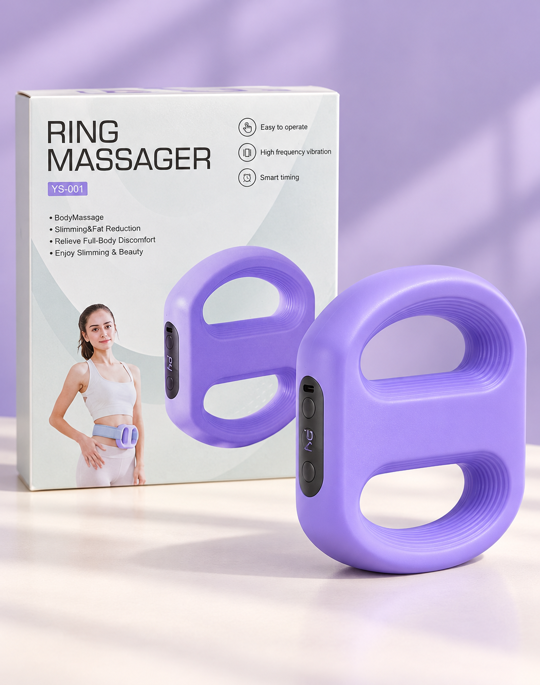 YS-001 Rechargeable Ring Body Massager | Handheld & Wearable Design