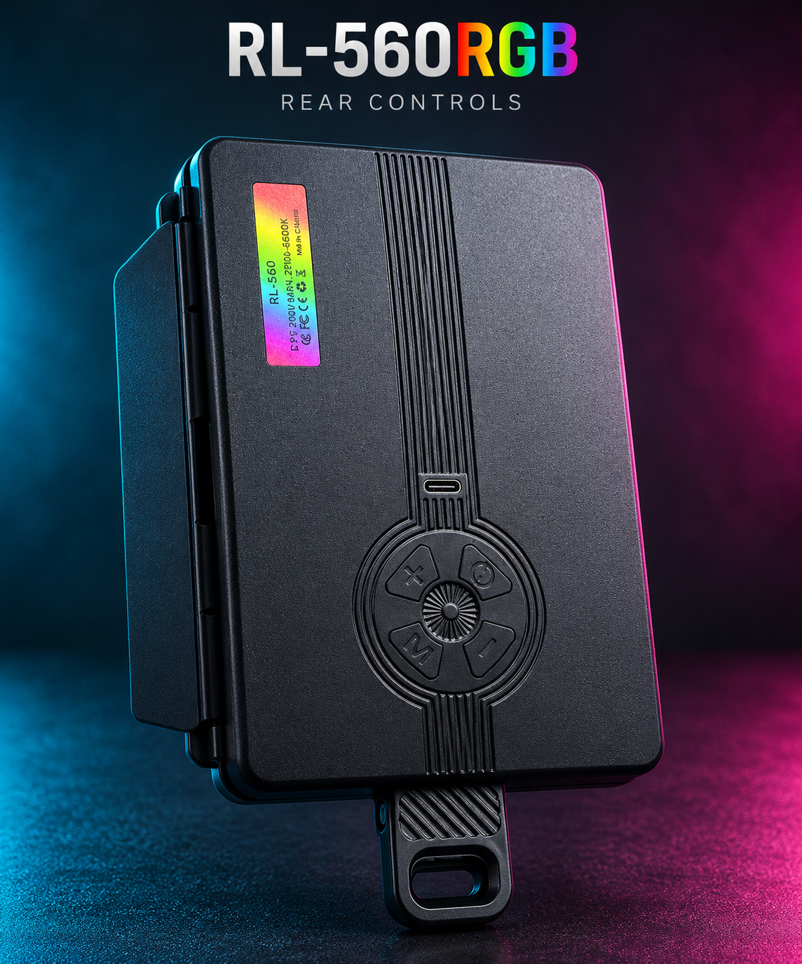 Pro LED RL-560RGB Photo & Video LED Panel Light with Barn Doors