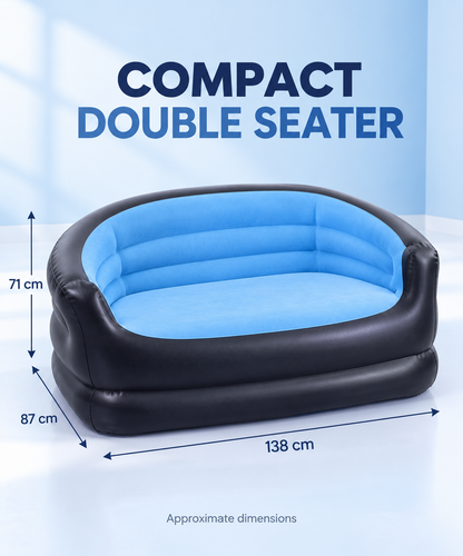 Double Seater Inflatable Air Sofa | Portable Lounge Couch