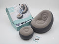 Inflatable Single Sofa Chair with Ottoman Footrest Set – Portable Flocked Recliner