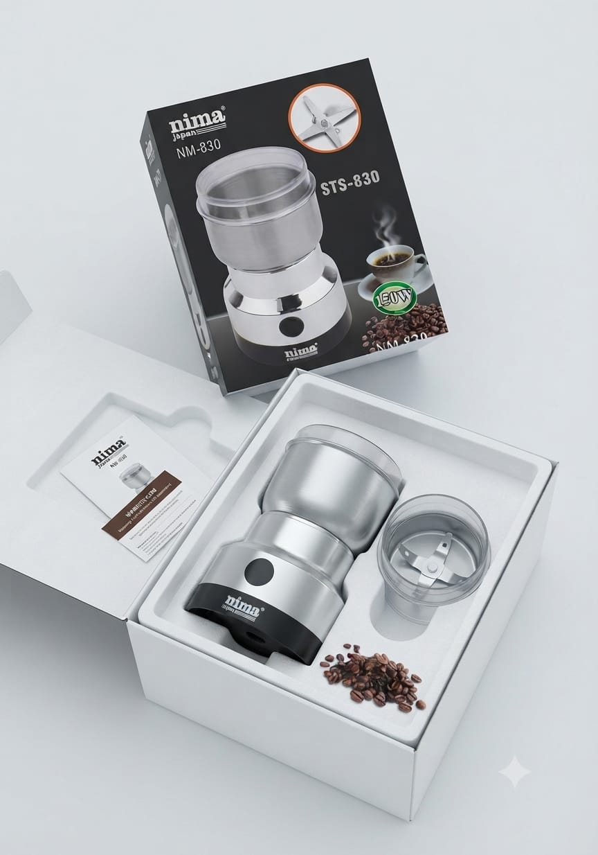Nima Electric Spice & Coffee Grinder – Stainless Steel Portable Food & Herb Mill