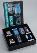 Transparent Cordless Hair Clipper & Beard Trimmer Set – Professional Hair Cutting Grooming Kit with Digital LED Display