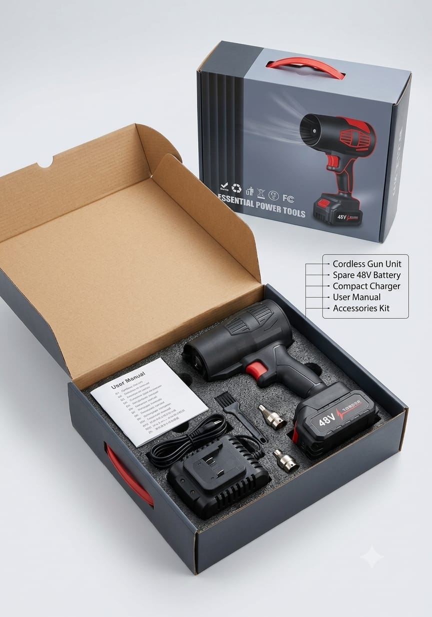 High Power 20000 RPM Electric Dust Blower – Compressed Air Blower for Car, Computer Keyboard, and Outdoor Barbecue