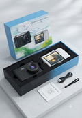 4K Ultra HD Dual-Screen Portable Digital Camera – Compact Vintage Vlogging Camera